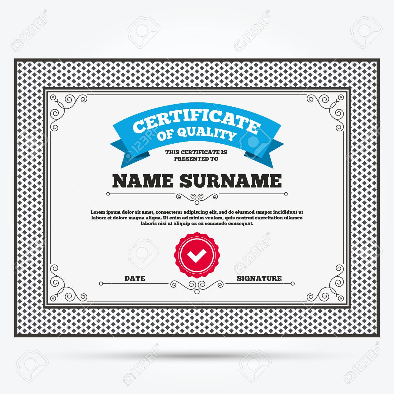 certificate of quality check sign icon yes button template quality certificate templates