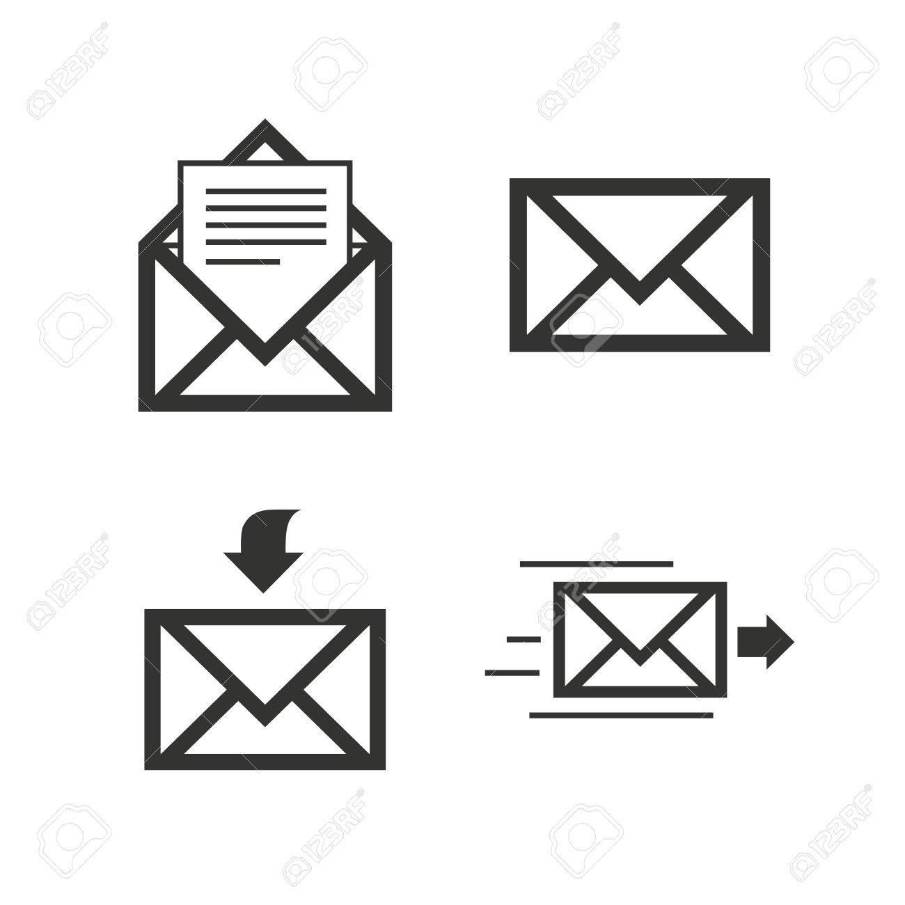 mail envelope icons message document delivery symbol post office letter delivery