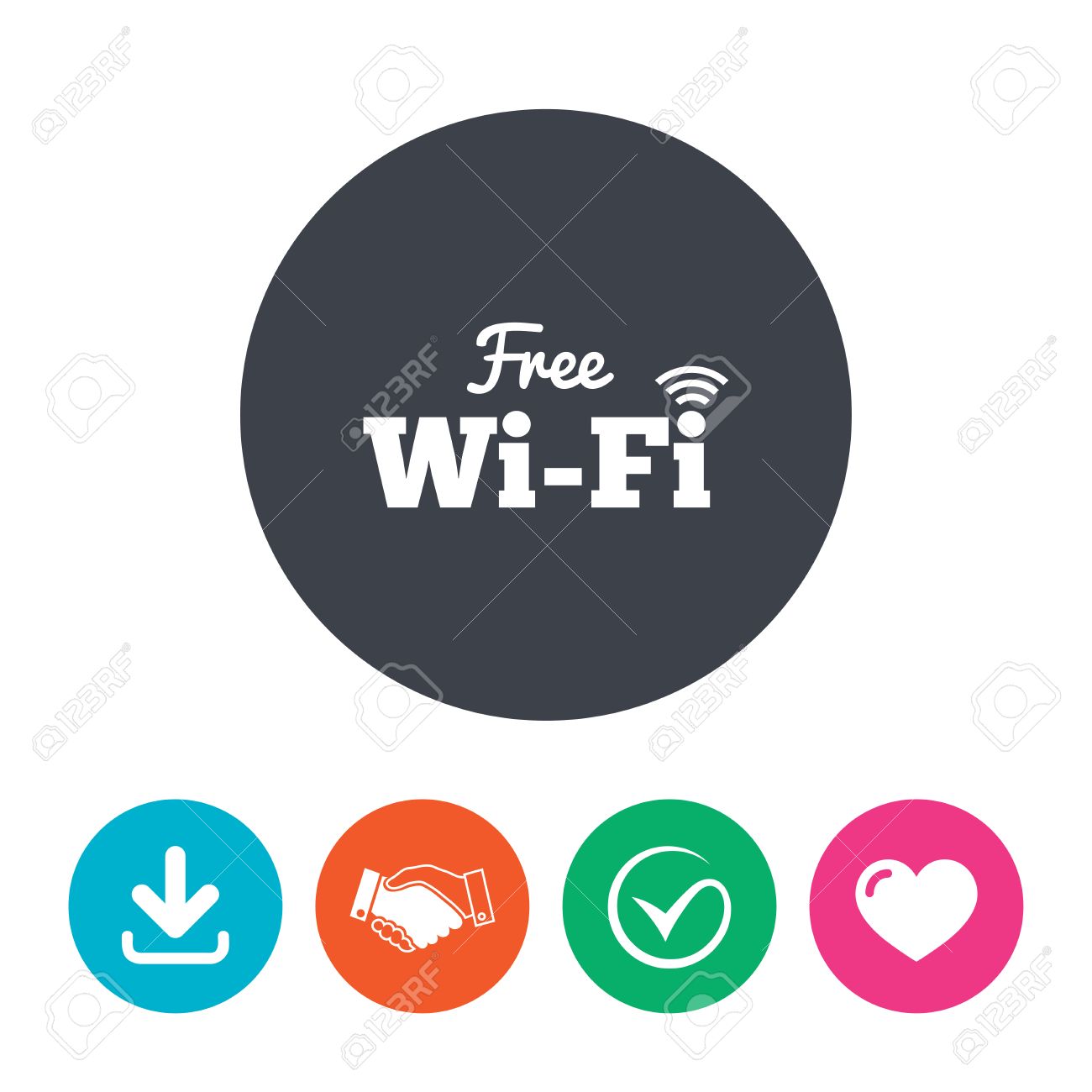 Free Wifi Sign Wifi Symbol Wireless Network Icon Wifi Zone Royalty Free Cliparts Vectors And Stock Illustration Image 48287390
