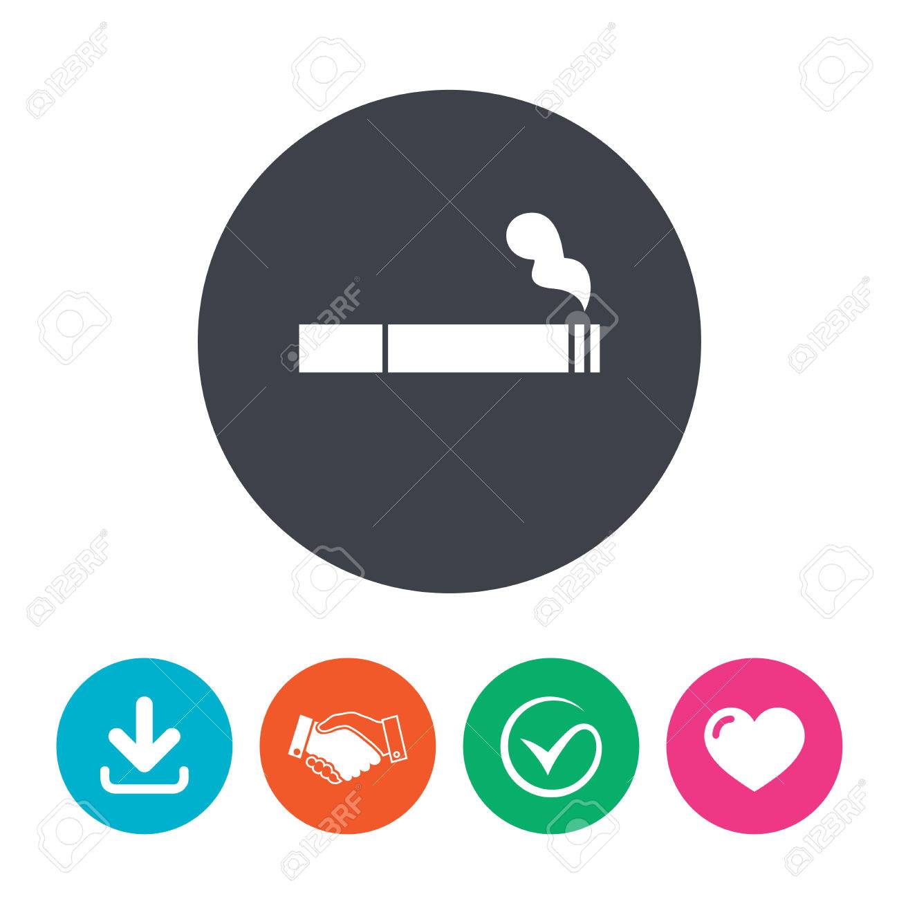 smoking sign icon cigarette symbol download arrow handshake