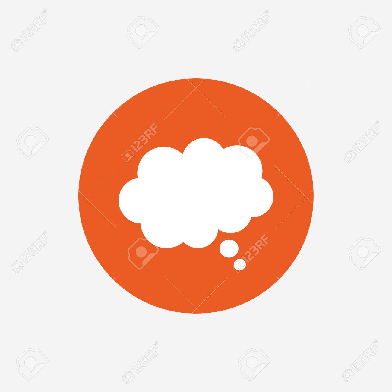 Comic Speech Bubble Sign Icon Chat Think Symbol Orange Circle Royalty Free Cliparts Vectors And Stock Illustration Image