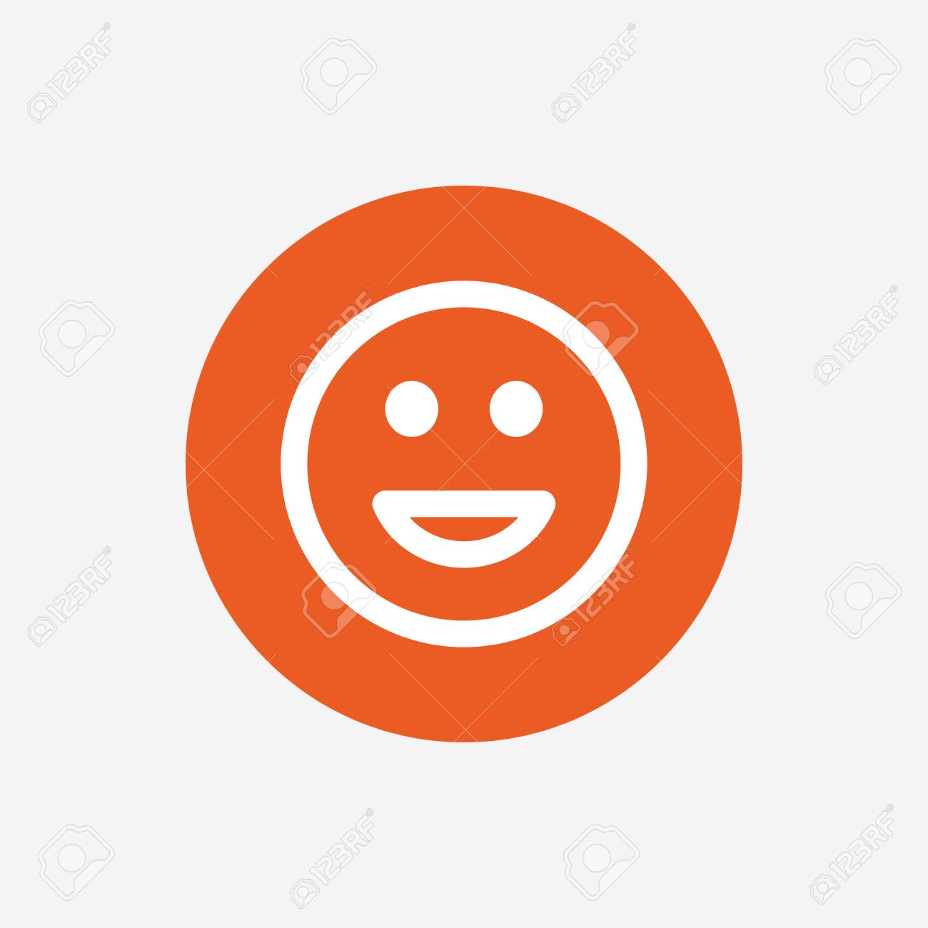 Smile Icon Happy Face Chat Symbol Orange Circle Button With Royalty Free Cliparts Vectors And Stock Illustration Image
