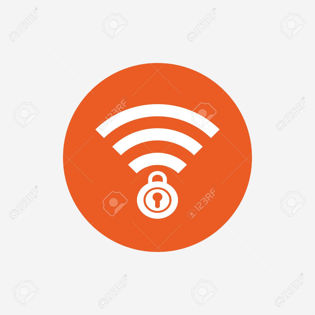 wifi locked sign password wi fi symbol wireless network icon