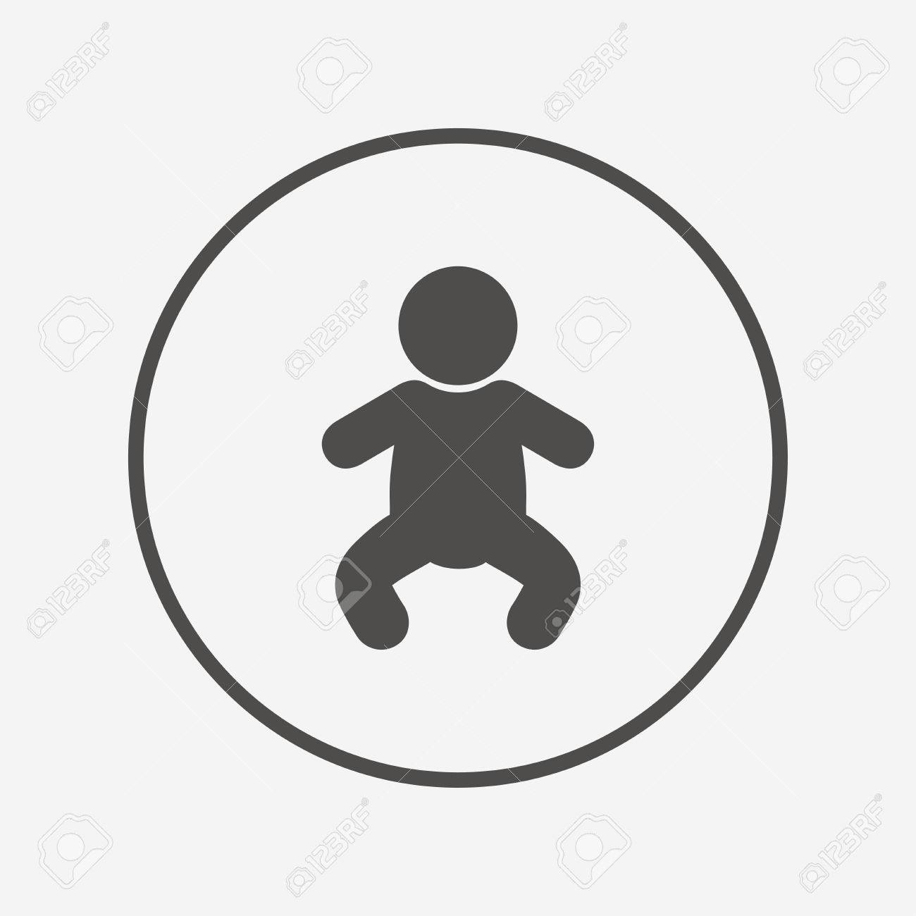 Bebe Signe Infantile Icone Toddler Symbole Garcon Flat Bebe Icone Du Nourrisson Simple Symbole Infantile Conception De Bebe Bebe Nourrisson Element Graphique Bouton Rond Avec Bebe A Plat Icone Du Nourrisson Vecteur