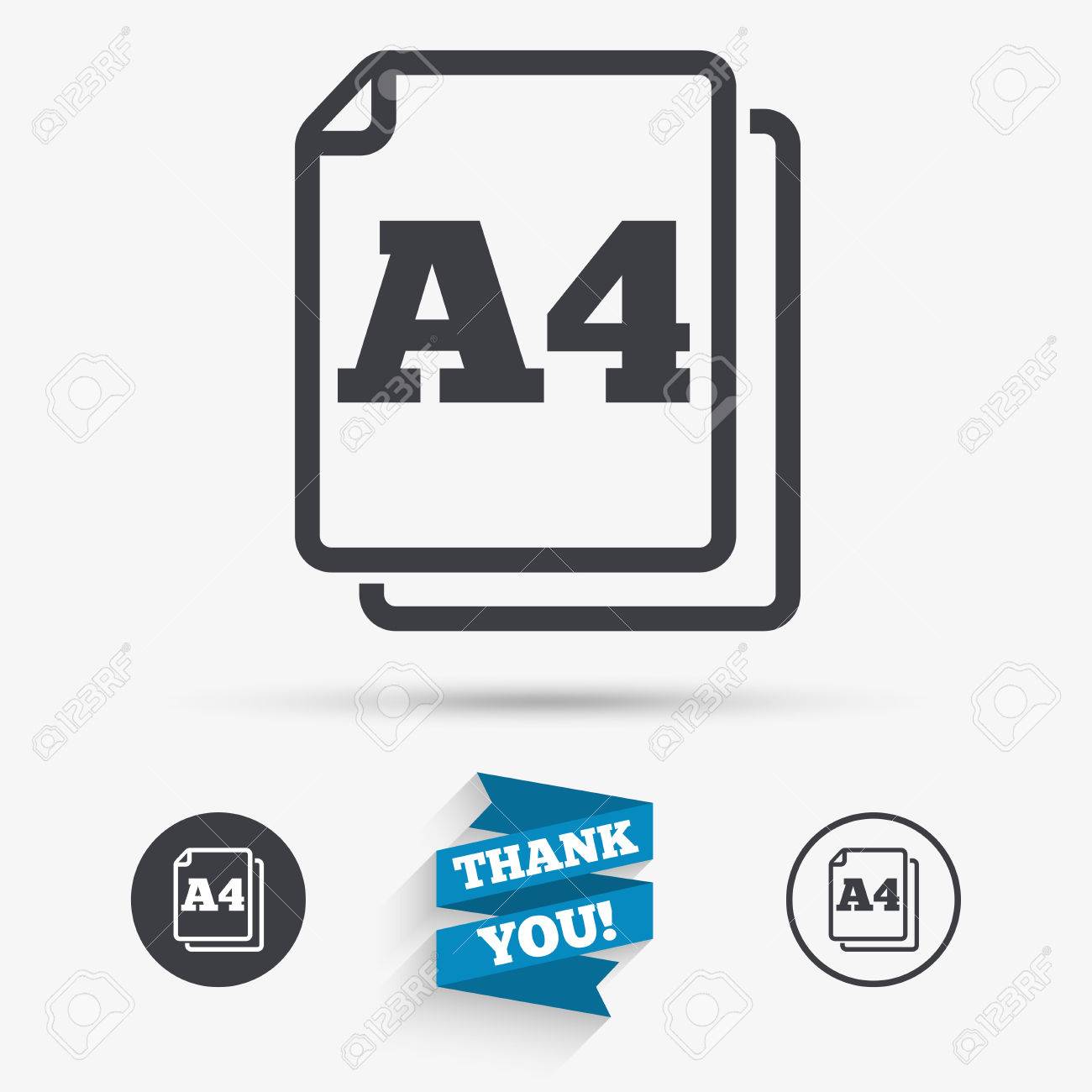 paper size a4 standard icon file document symbol flat icons standard computer paper size