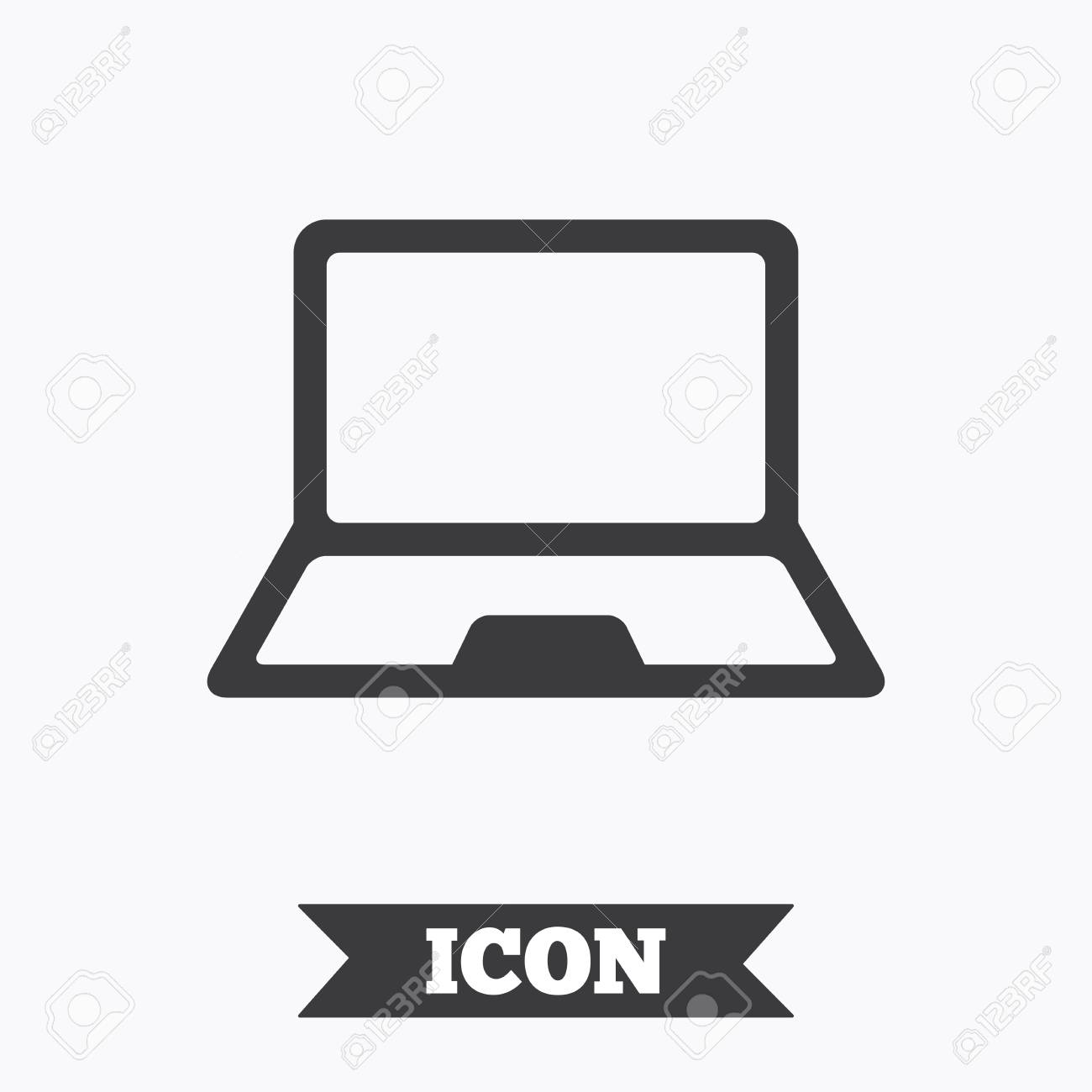 laptop sign icon notebook pc symbol graphic design element