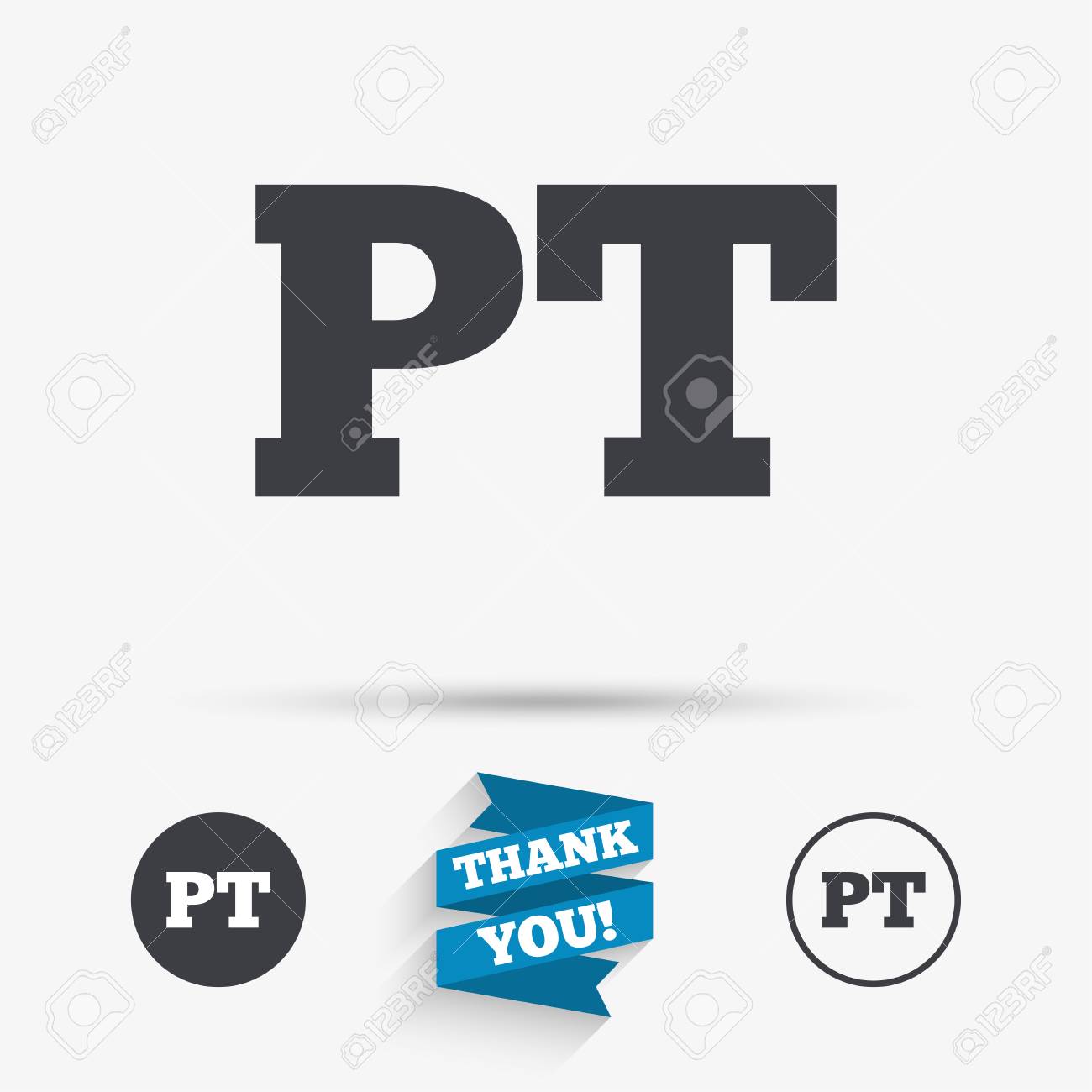 ポルトガル語の言語記号のアイコン Pt ポルトガル翻訳記号です フラット アイコン アイコンとボタン ありがとうございますリボン ベクトルのイラスト素材 ベクタ Image