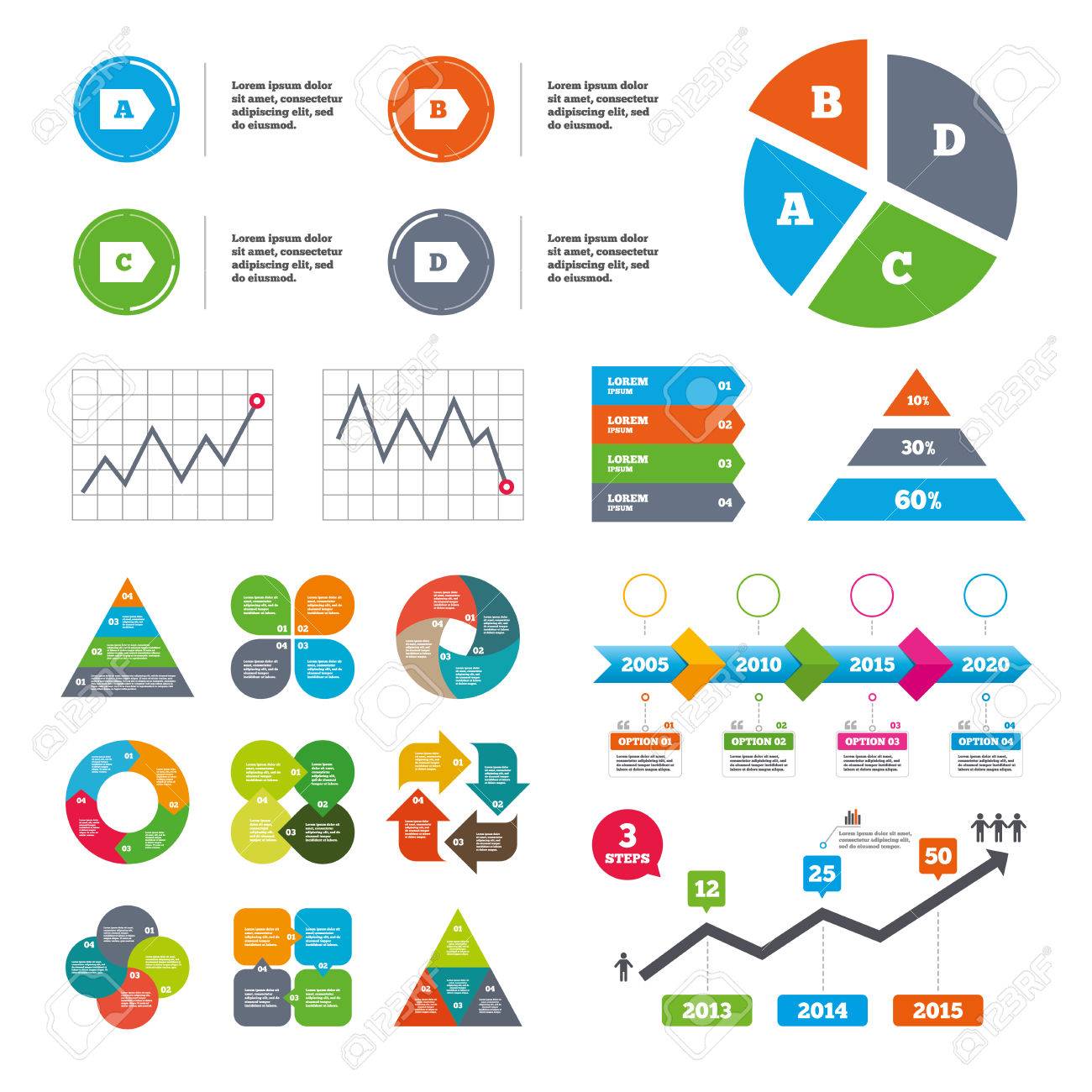 data pie chart and graphs energy efficiency class icons energy energy efficient charts