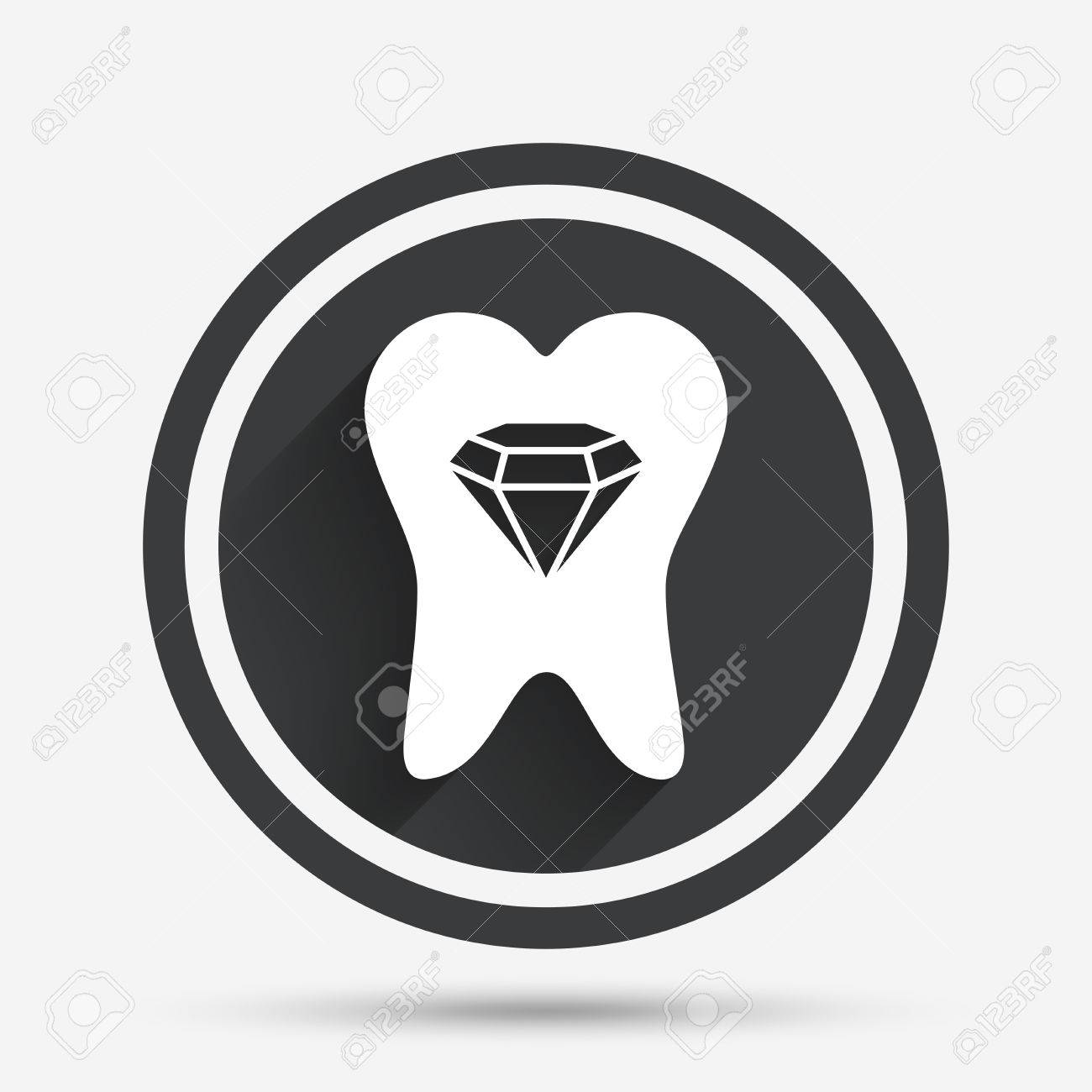 tooth crystal icon tooth jewellery sign dental prestige symbol dental emblem