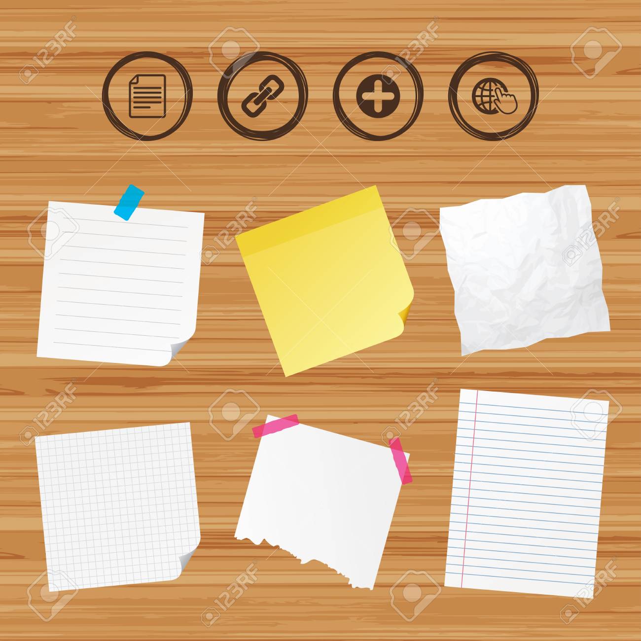 business paper banners with notes plus add circle and hyperlink free add paper