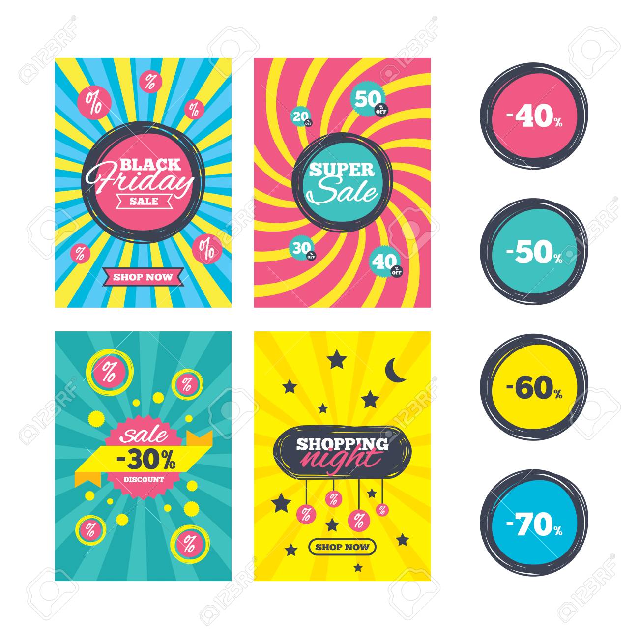 sale website banner templates sale discount icons special offer special offer signs template