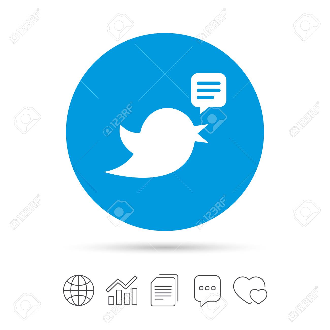 bird icon social media