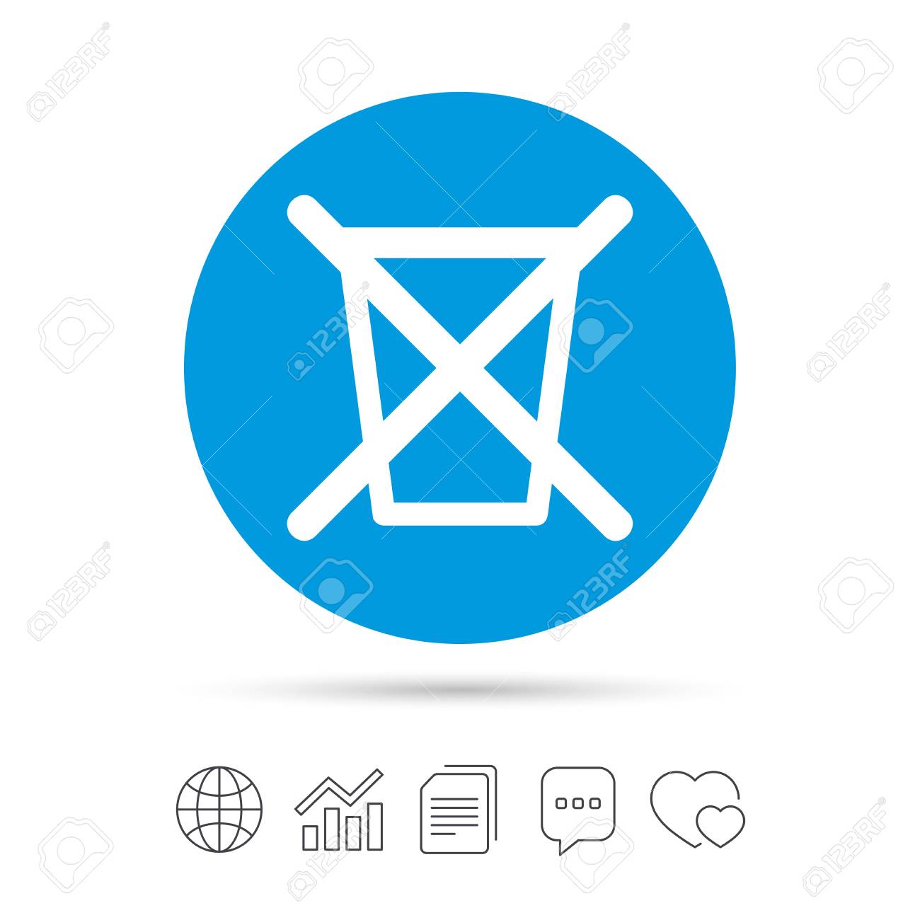 Do not throw in trash. Recycle bin sign icon. Copy files, chat speech bubble and chart web icons. Vector - 72644360 Do not throw in trash. Recycle bin sign icon. Copy files, chat speech bubble and chart web icons. Vector - 72644360