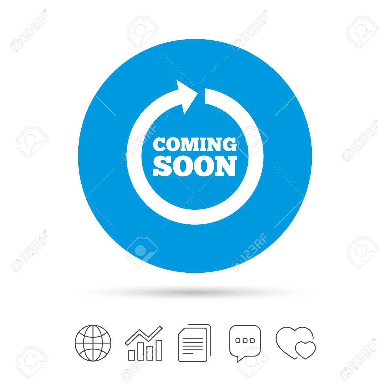 coming soon sign icon promotion announcement symbol copy files
