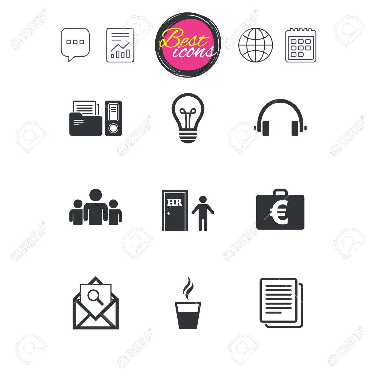 chat speech bubble report and calendar signs office documents office documents