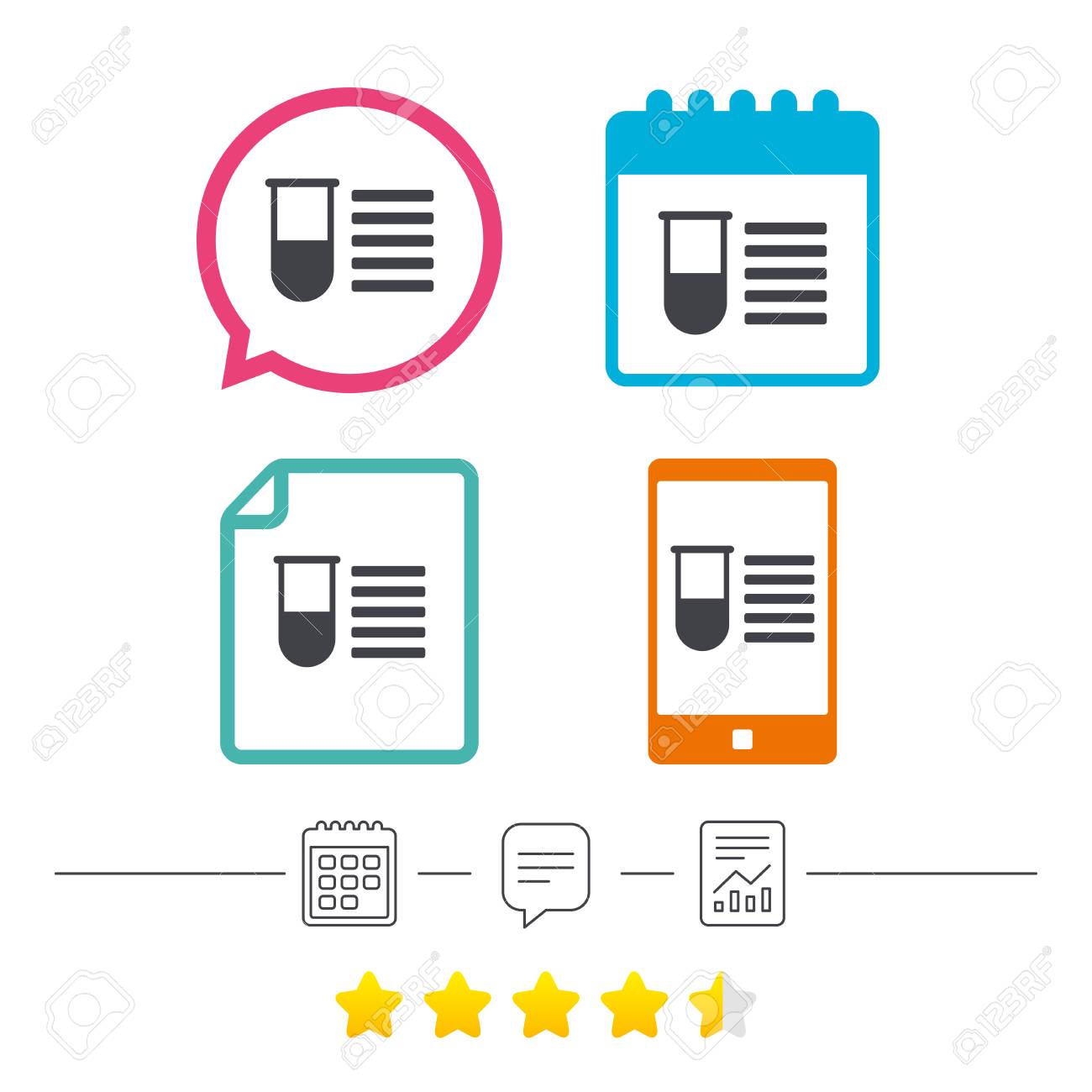 medical test tube sign icon test list laboratory equipment lab equipment list