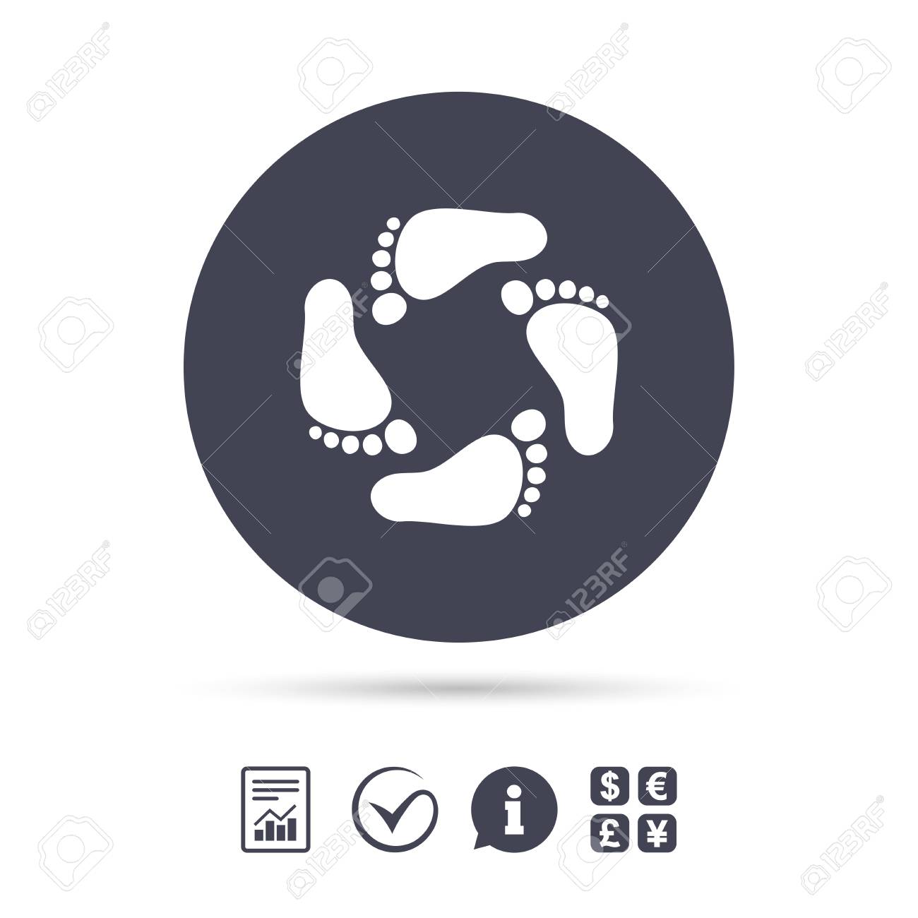 Icone De L Empreinte De Bebe Etapes Pieds Nus Enfant Symbole De Pieds Enfant En Bas Age Signaler Le Document L Information Et Cocher Les Icones Echange De Devises Vecteur Clip Art Libres De