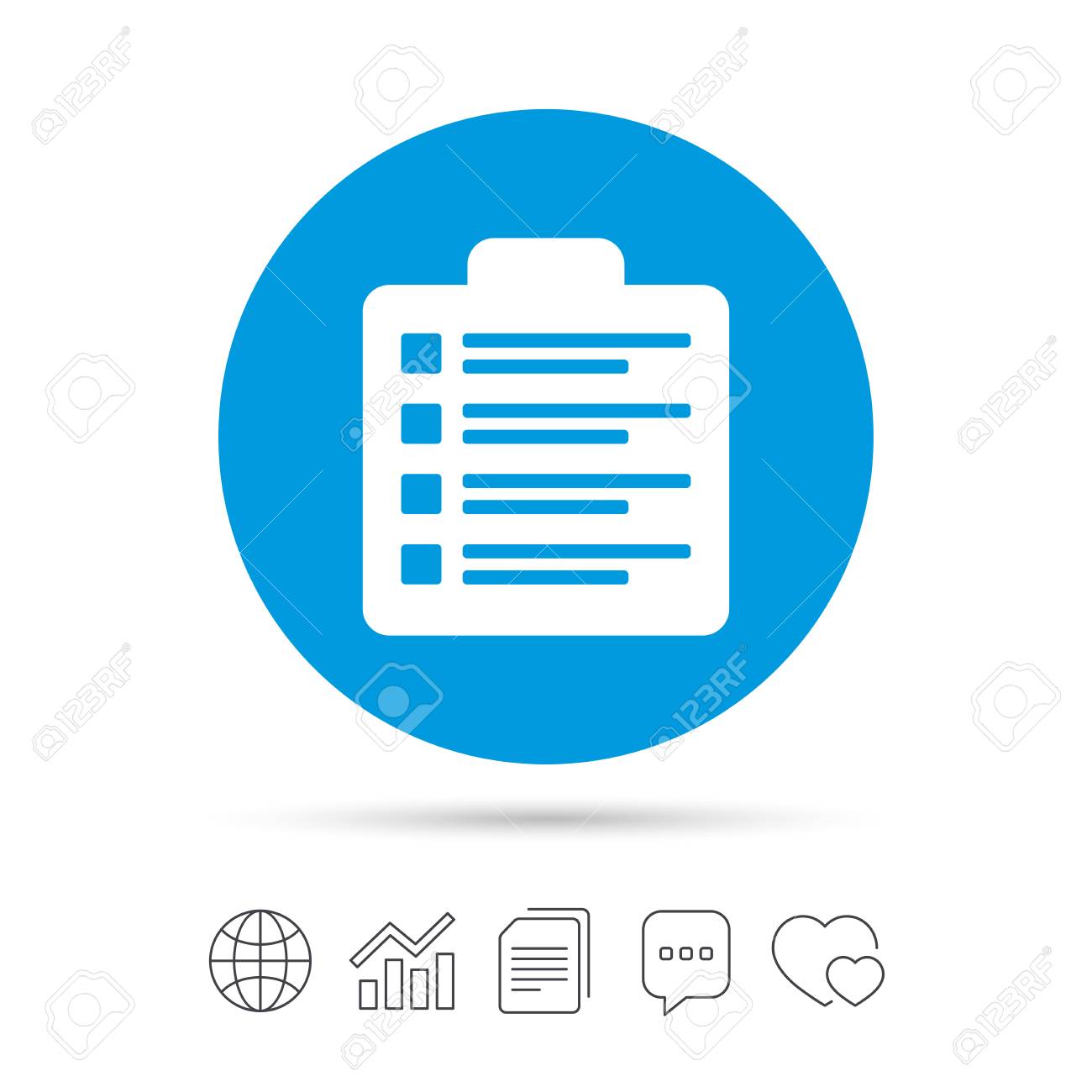 checklist sign icon control list symbol survey poll or questionnaire