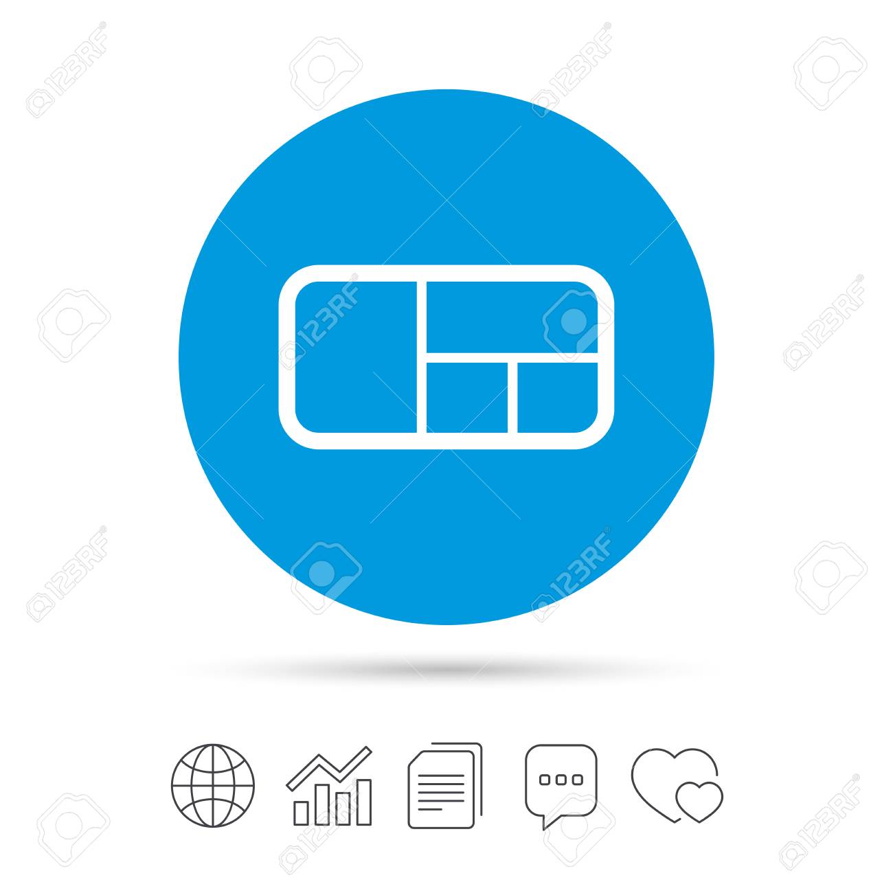 Stand Sign Icon Modern Furniture Symbol Copy Files Chat Speech