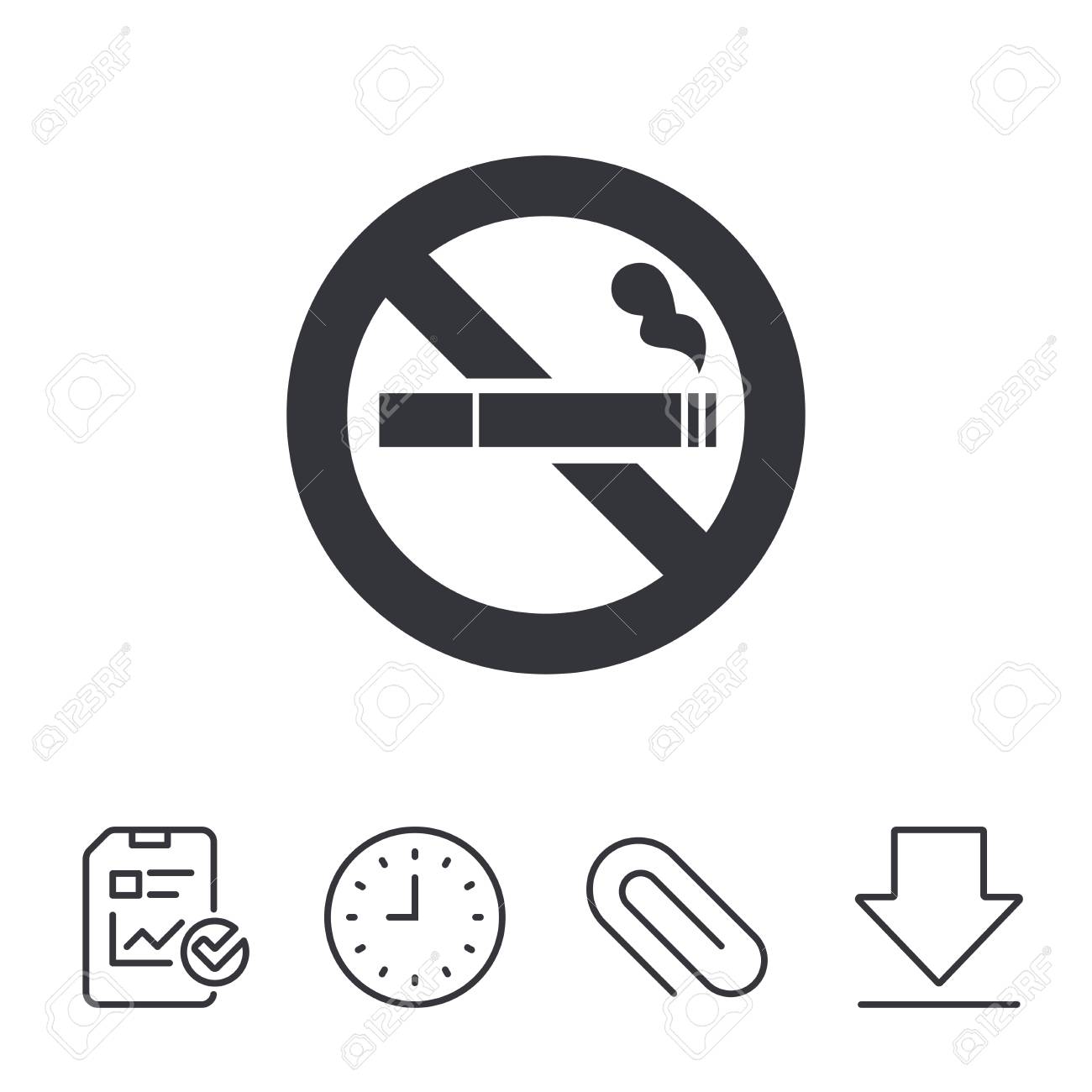 no smoking sign icon cigarette symbol report time and download