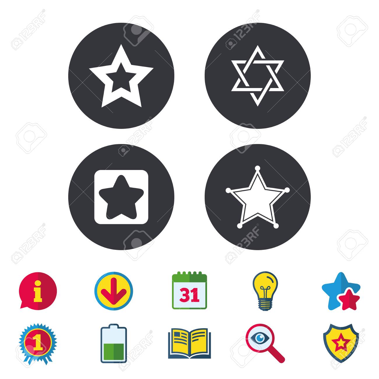 Davidsstern Ikonen Sheriff Polizei Zeichen Symbol Fur Israel Kalender Information Und Download Zeichen Sterne Auszeichnung Und Buch Symbole Gluhbirne Schild Und Suche Vektor Lizenzfrei Nutzbare Vektorgrafiken Clip Arts Illustrationen Image