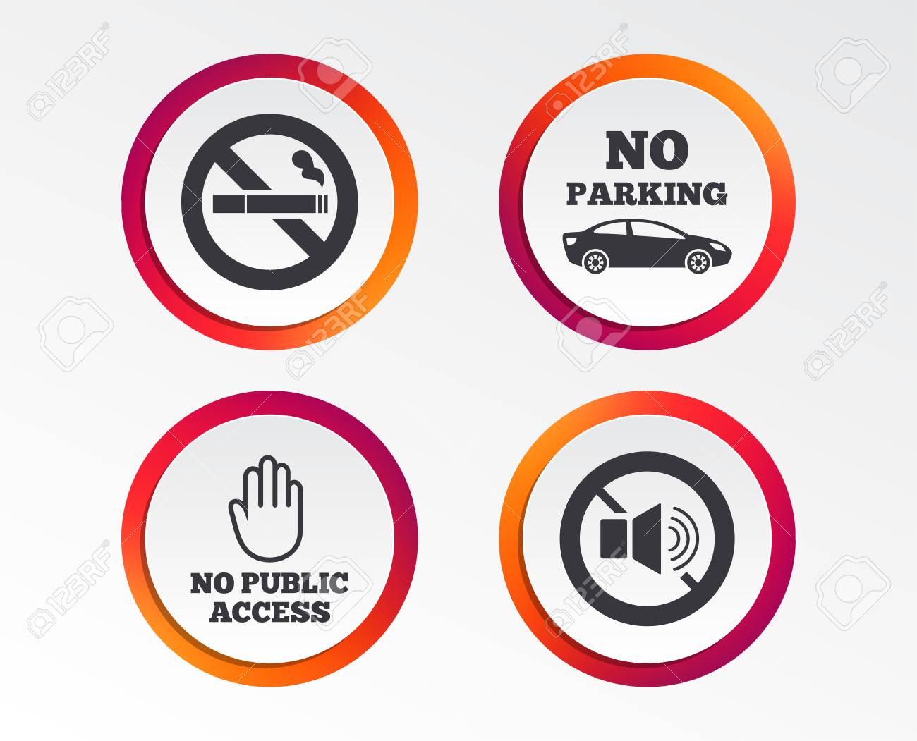stop smoking and no sound signs private territory parking or no smoking sign template