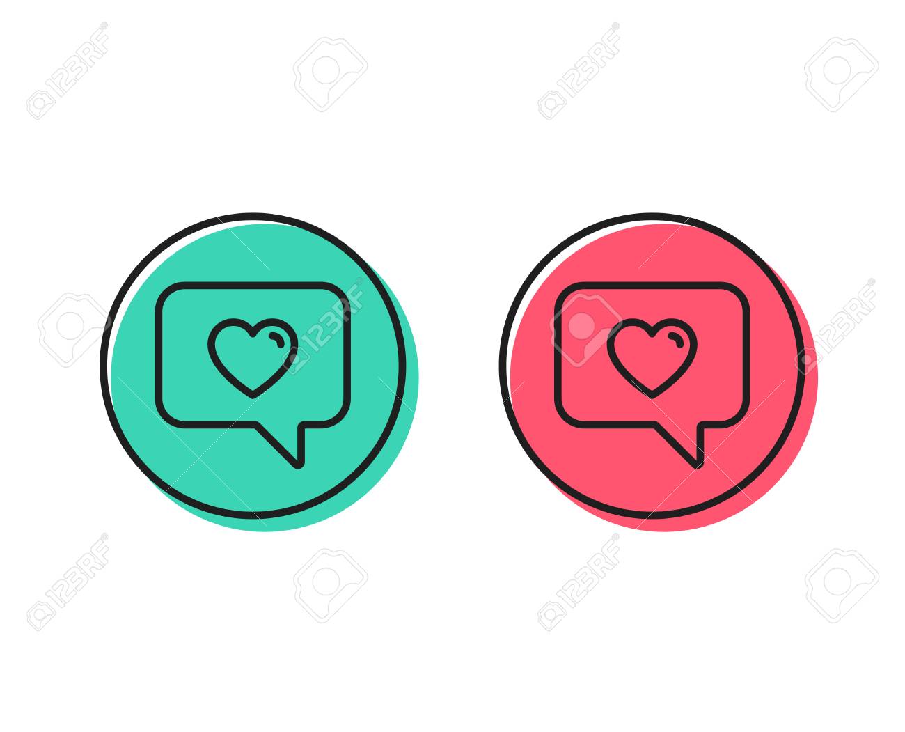 heart in speech bubble