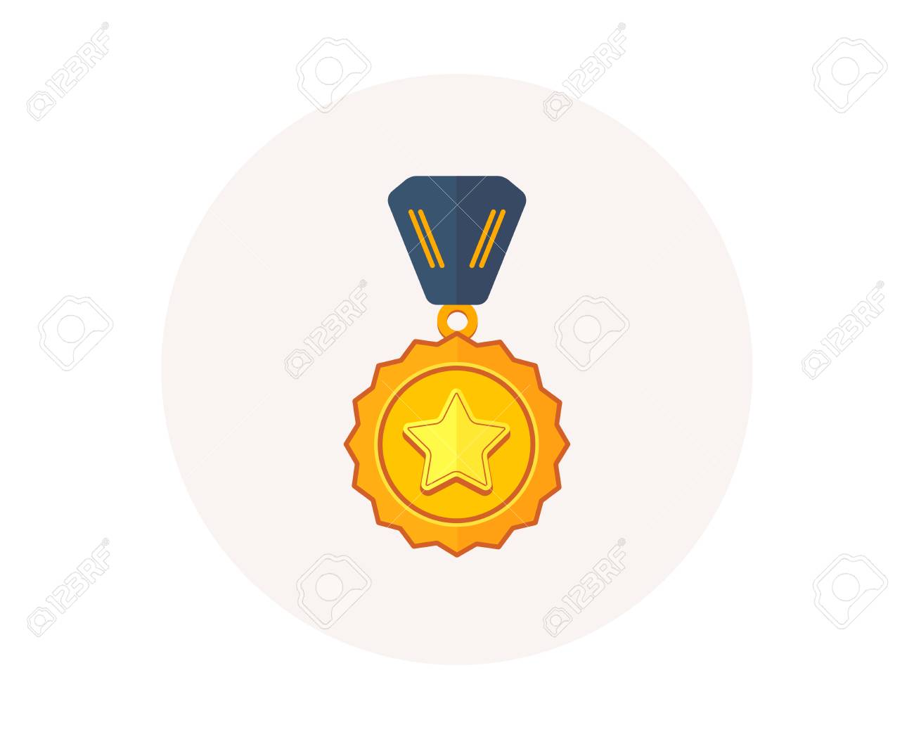 Winner medal icon. Golden prize sign. Success award symbol. First place winner. Colorful icon in circle button. Best medal, sport trophy vector - 111104892 Winner medal icon. Golden prize sign. Success award symbol. First place winner. Colorful icon in circle button. Best medal, sport trophy vector - 111104892
