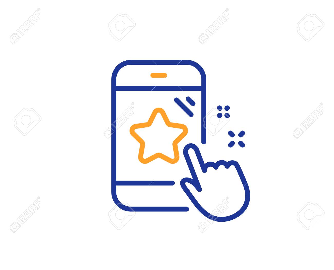 Star rating line icon. Feedback phone sign. Customer satisfaction symbol. Colorful outline concept. Blue and orange thin line color Star rating icon. Vector - 126856443 Star rating line icon. Feedback phone sign. Customer satisfaction symbol. Colorful outline concept. Blue and orange thin line color Star rating icon. Vector - 126856443