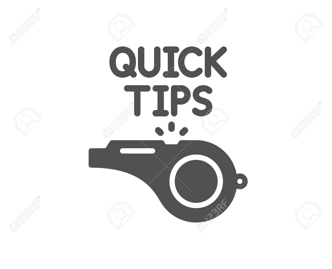 クイックヒントホイッスルアイコン 役に立つトリックサイン 品質設計要素 クラシックスタイルのアイコン ベクトル のイラスト素材 ベクタ Image