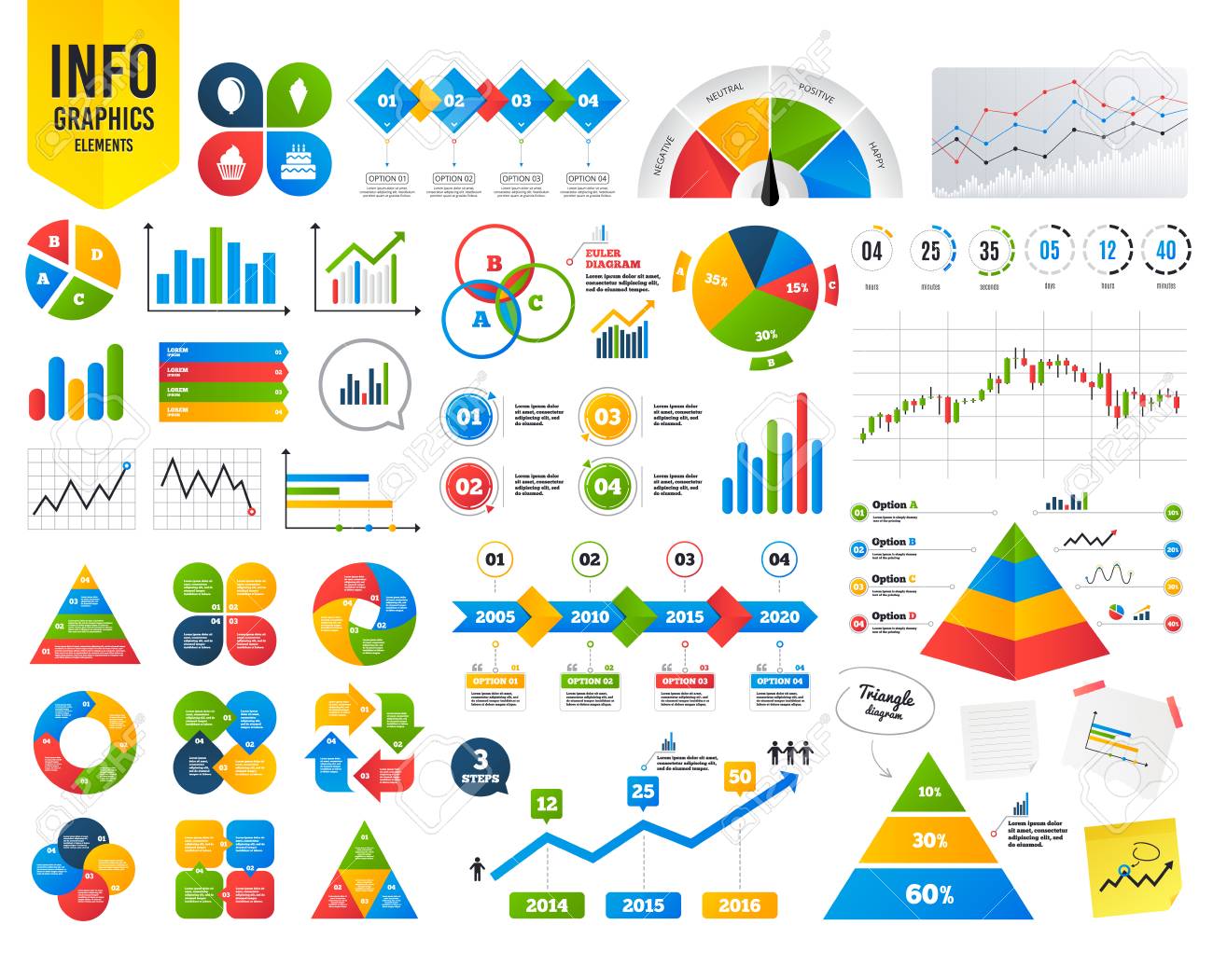 business infographic template birthday party icons cake with free birthday chart template