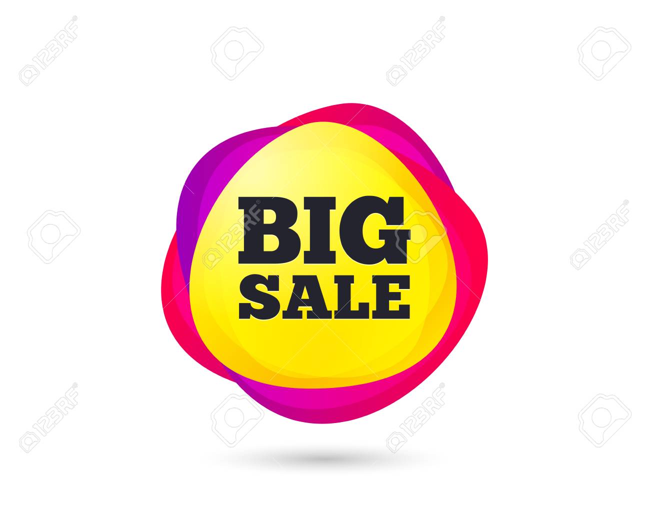 gradient shopping banner big sale sign icon special offer symbol sales tag template
