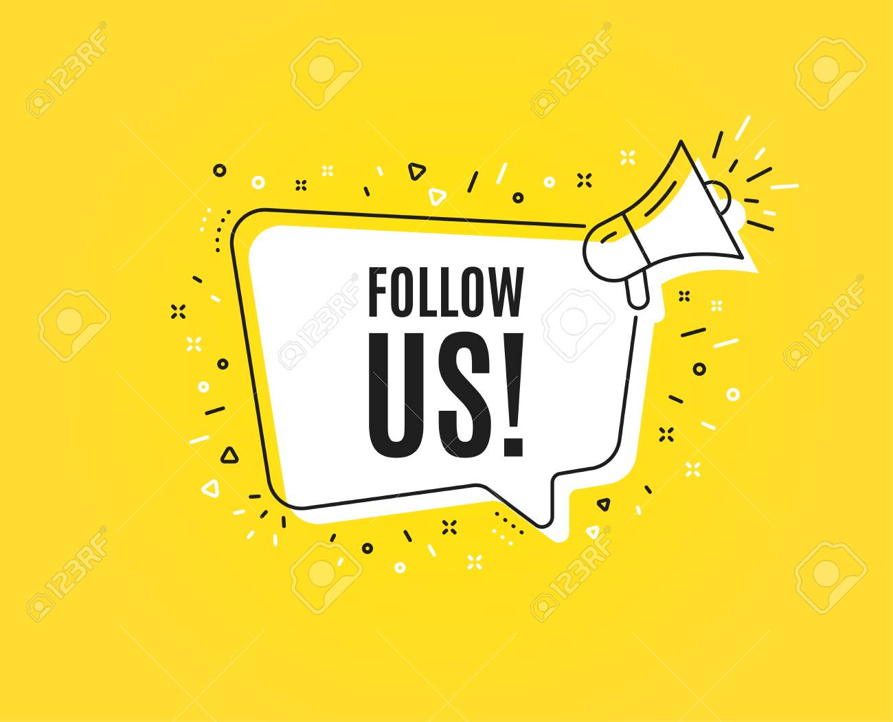 Follow us symbol. Megaphone banner. Special offer sign. Super offer. Loudspeaker with speech bubble. Follow us sign. Marketing and advertising tag. Vector - 123946494 Follow us symbol. Megaphone banner. Special offer sign. Super offer. Loudspeaker with speech bubble. Follow us sign. Marketing and advertising tag. Vector - 123946494