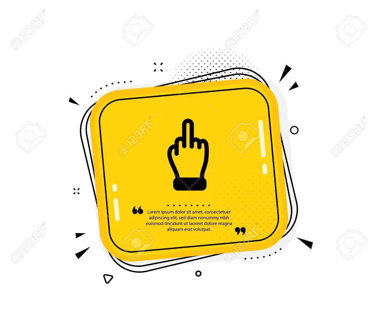 Middle Finger Hand Icon Quote Speech Bubble Palm Gesture Symbol Quotation Marks Classic Middle Finger Icon Vector Royalty Free Cliparts Vectors And Stock Illustration Image 140537271