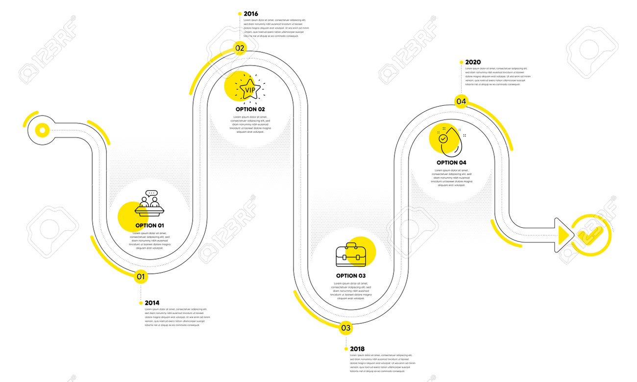 포트폴리오 Vip 스타와 직원 토크 라인 아이콘 세트 타임라인 계획 인포그래프 비타민 E 사인 비즈니스 사례 독점 특권 협업 오일 드롭  인포그래픽 프로세스 타임라인 벡터 로열티 무료 사진, 그림, 이미지 그리고 스톡포토그래피.