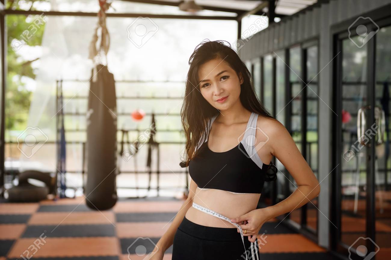 Portrait Of Asian Beautiful Skinny Slim Woman 20 30 Years Old