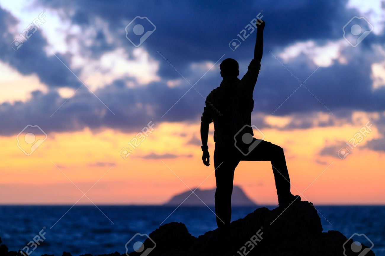success achievement running or hiking accomplishment business