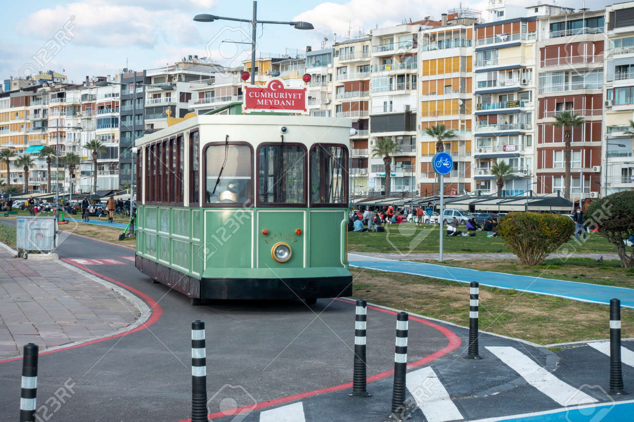 Access to historical tram on the Izmir beach - 166667655 Access to historical tram on the Izmir beach - 166667655