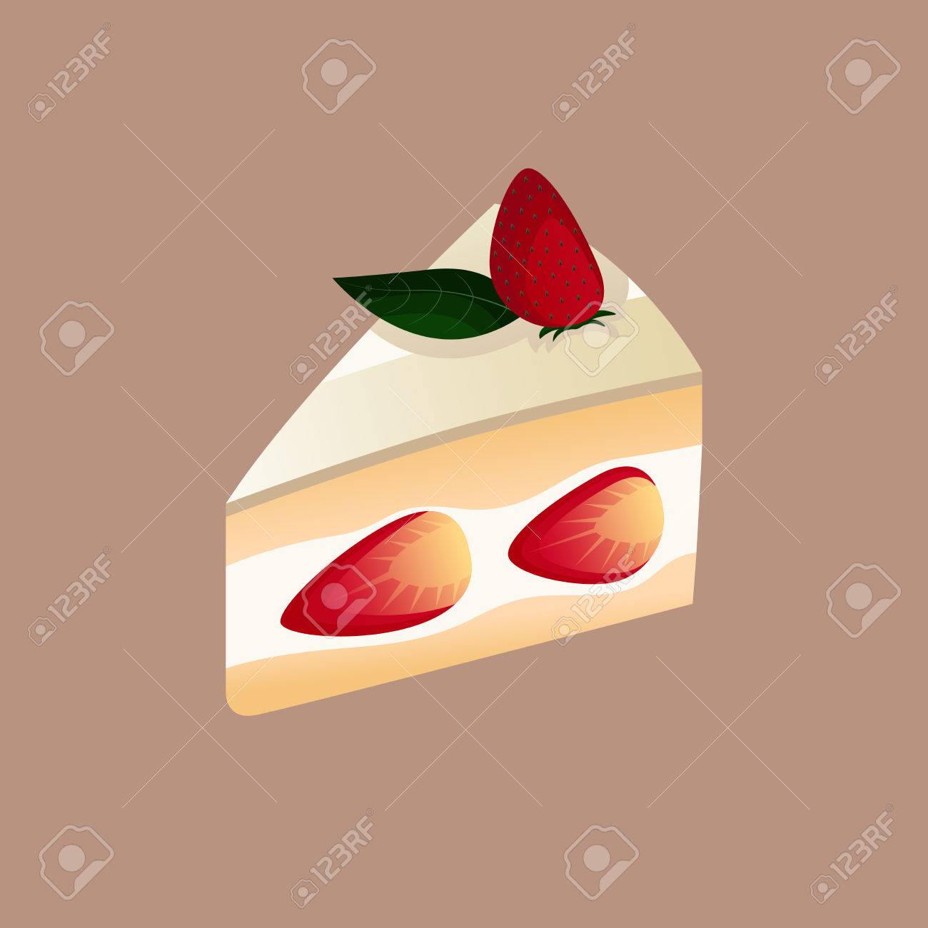 苺のデザート ケーキはカット アイコンです のイラスト素材 ベクタ Image