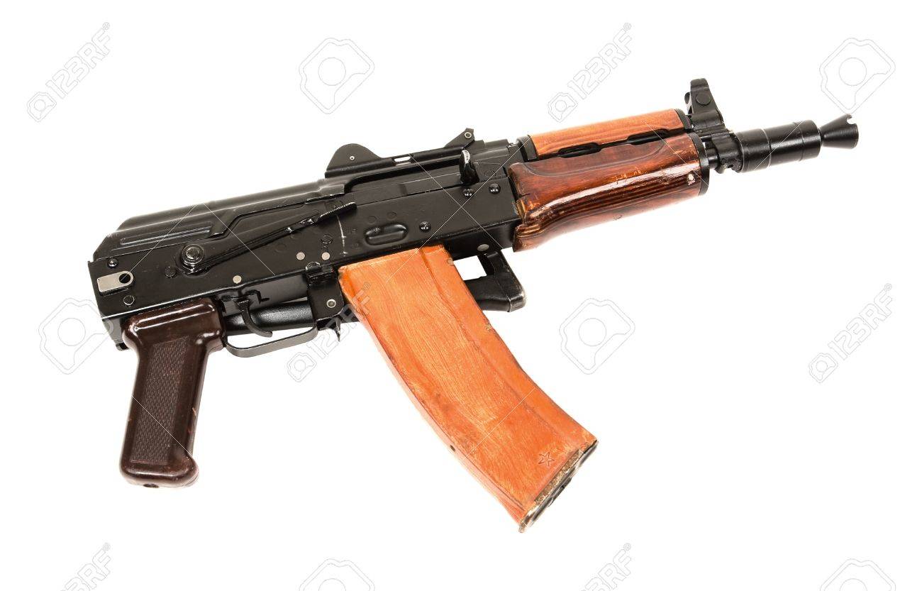 Russian automatic rifle AKS-74U isolated on the white background - 9320214 Russian automatic rifle AKS-74U isolated on the white background - 9320214