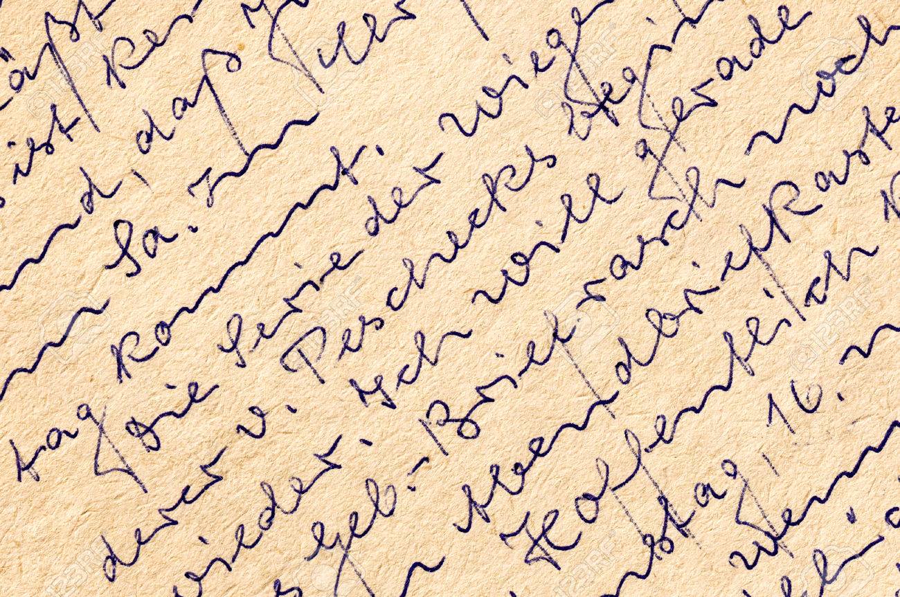 Immagini Stock - Frammento Di Una Vecchia Lettera Scritta A ...