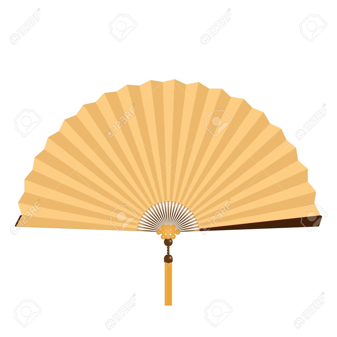 Chinese New Year.Chinese Folding Fan In Gold Color On White Background-  Vector Illustration. Royalty Free SVG, Cliparts, Vectors, and Stock  Illustration. Image 92201548., image size:1300x1300