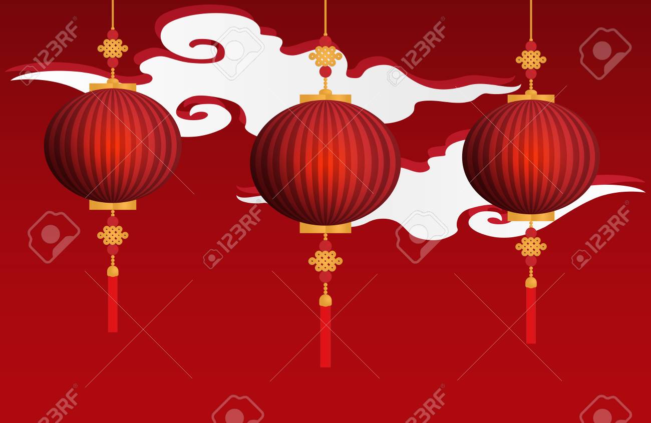 Chinese Red Lanterns Hanging On Red Background With White Cloud Vector Illustrator In Flat Design For Chinese New Year Card Or Background Royalty Free Cliparts Vectors And Stock Illustration Image Chinese Red Lanterns Hanging On Red Background With White Cloud Vector Illustrator In Flat Design For Chinese New Year Card Or Background Royalty Free Cliparts Vectors And Stock Illustration Image