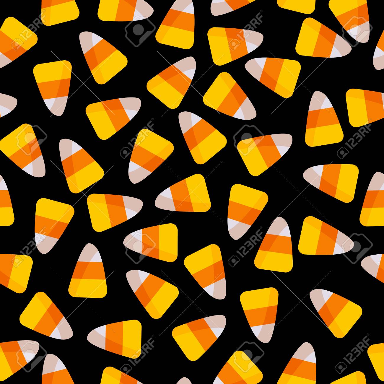 Halloween Seamless Pattern With Halloween Candy Corn Royalty Free Cliparts Vectors And Stock Illustration Image 110380632
