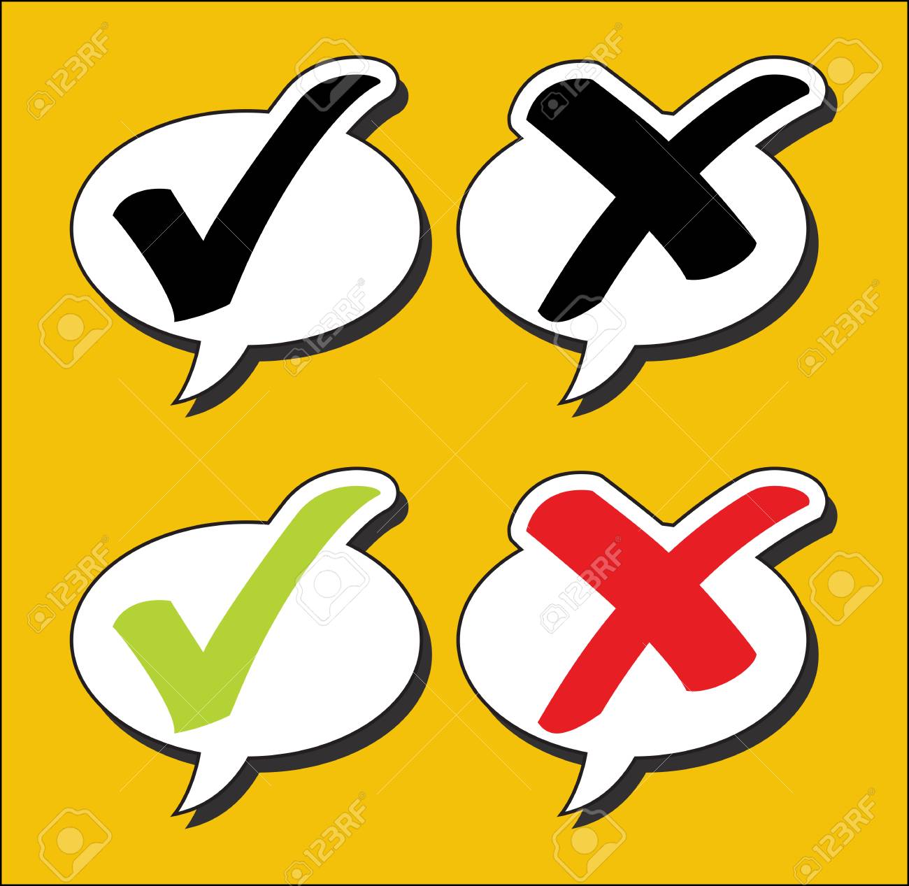 set of speech bubbles with symbols royalty free cliparts vectors