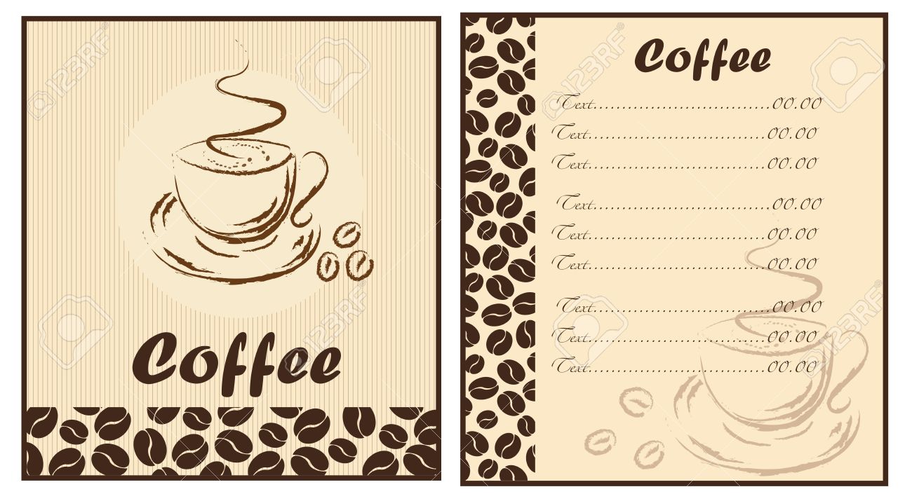 coffee shop menu template free thevillas co