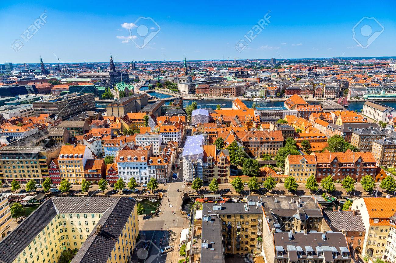 Copenhagen City, Denmark, Scandinavia. Beautiful Summer Day Stock Photo, Picture And Royalty Free Image. Image 40860047.