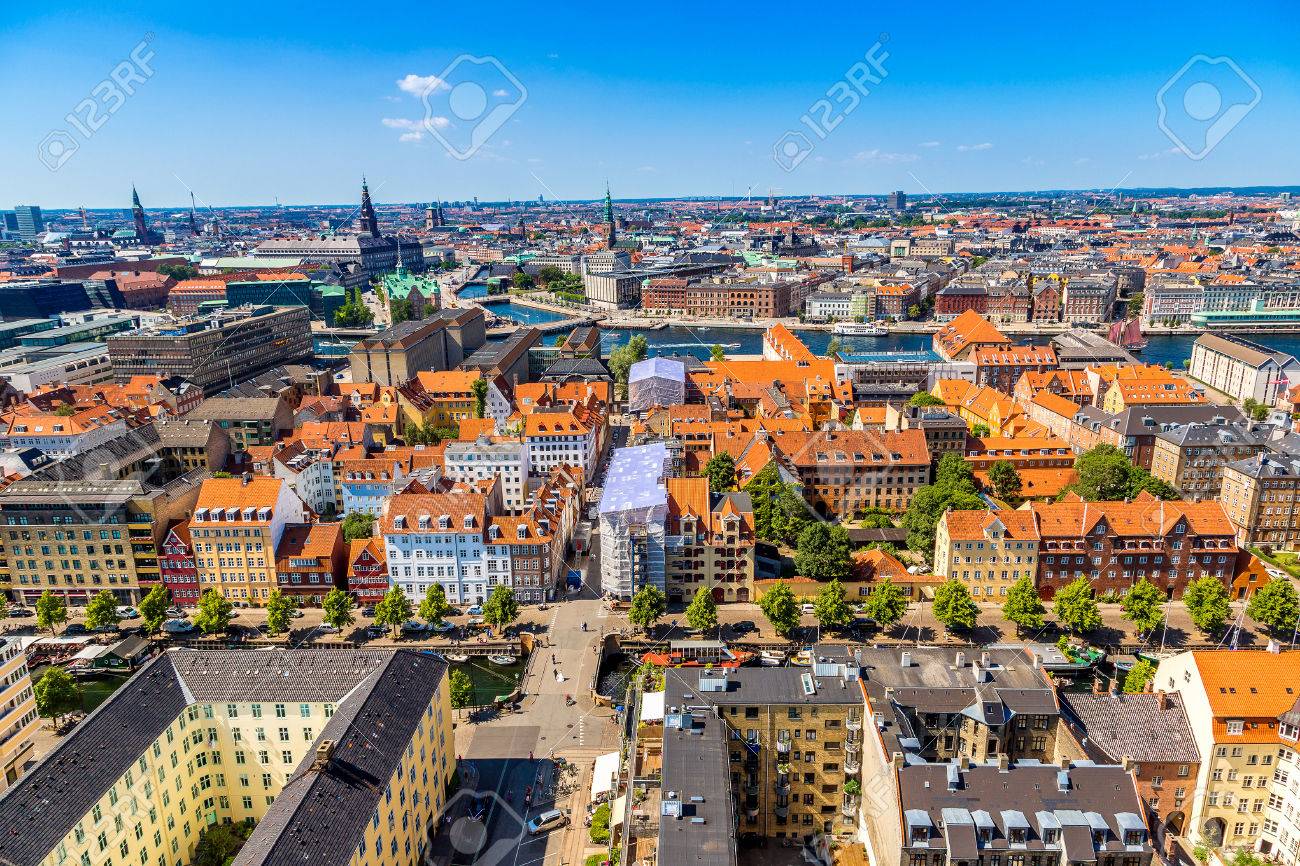 Copenhagen City, Denmark, Scandinavia. Beautiful Summer Day Stock Photo,  Picture And Royalty Free Image. Image 40860047.