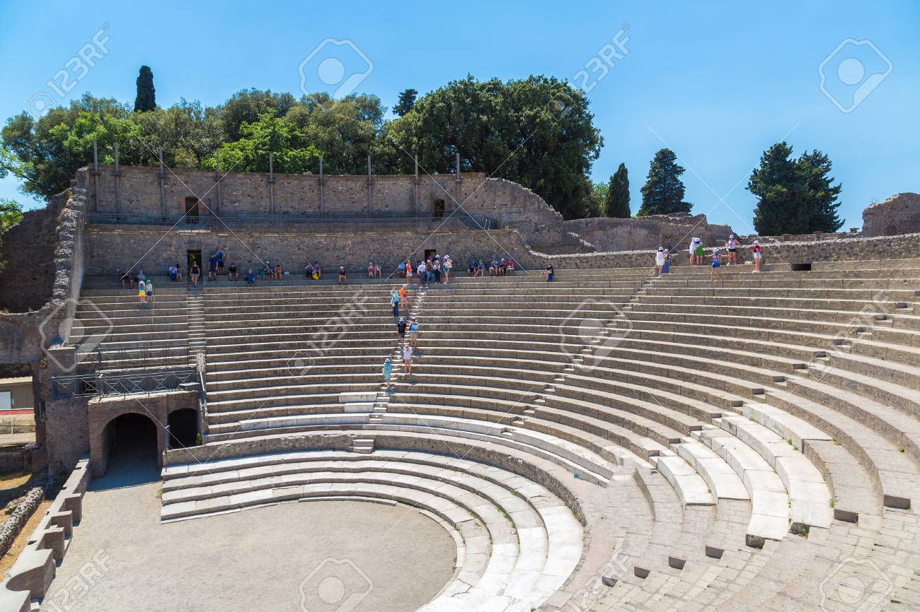 Small Roman Theater In The Ancient City Of Pompeii City Destroyed Stock Photo Picture And Royalty Free Image Image 85101588