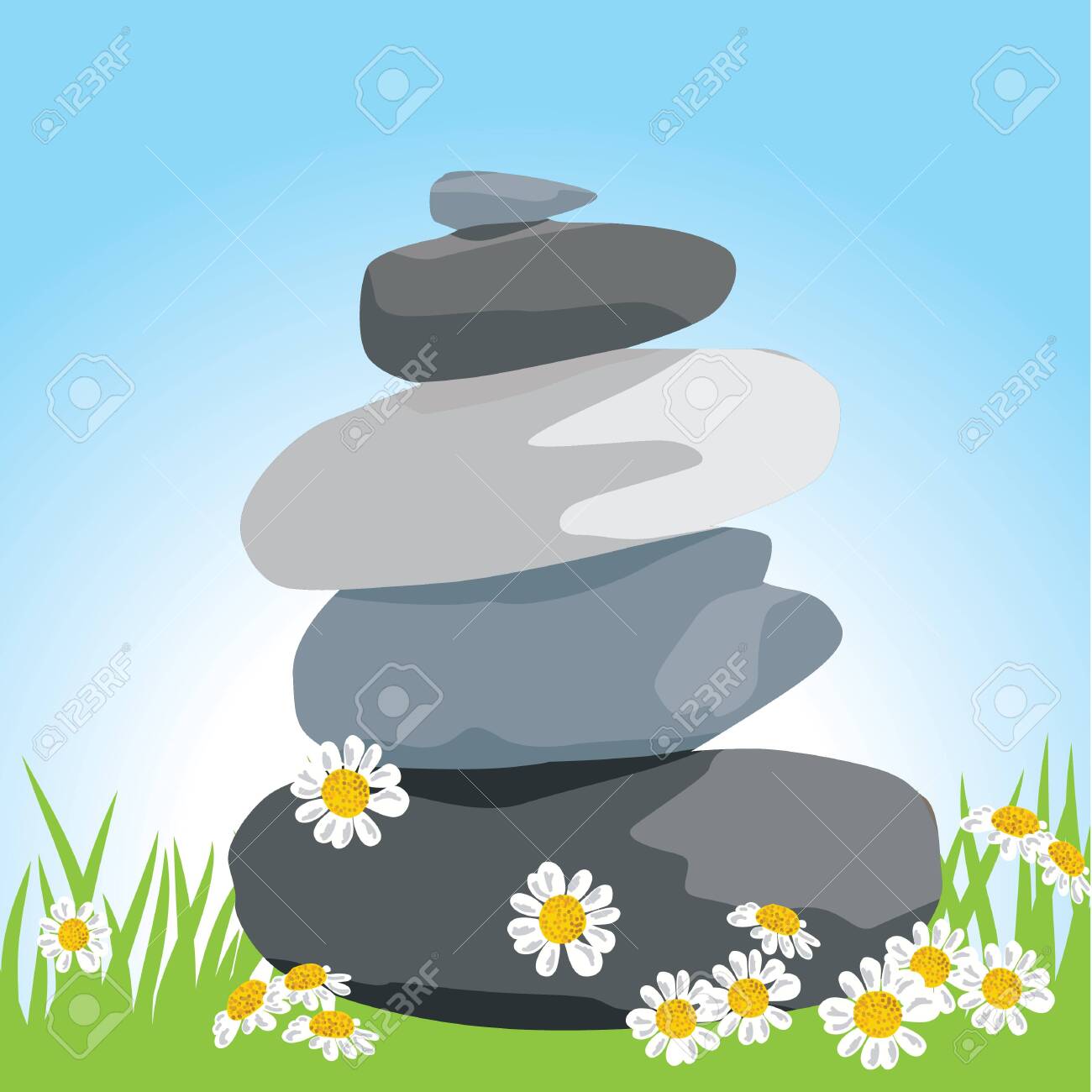 Daises Flowers And Zen Stones Vector Illustration Royalty Free Cliparts Vectors And Stock Illustration Image Daises Flowers And Zen Stones Vector Illustration Royalty Free Cliparts Vectors And Stock Illustration Image